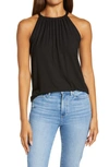 Loveappella Halter Neck Tank In Black