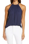 Loveappella Halter Neck Tank In Midnight