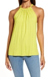 Loveappella Halter Neck Tank In Citron