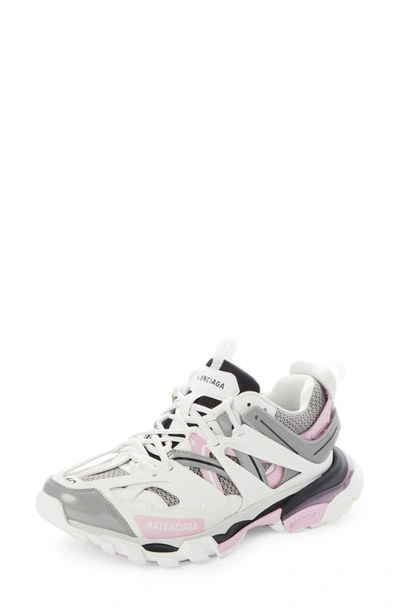 Balenciaga Track Low Top Trainer In White/ Pink/ Grey