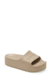 BALENCIAGA LOGO PLATFORM SLIDE SANDAL,654315W1S89