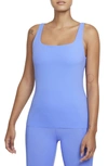 Nike Women's  Yoga Luxe Shelf-bra Tank Top (plus Size) In Royal Pulse/ Aluminum