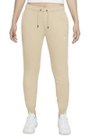 Nike Women's  Sportswear Essential Fleece Pants In Rattan/ White