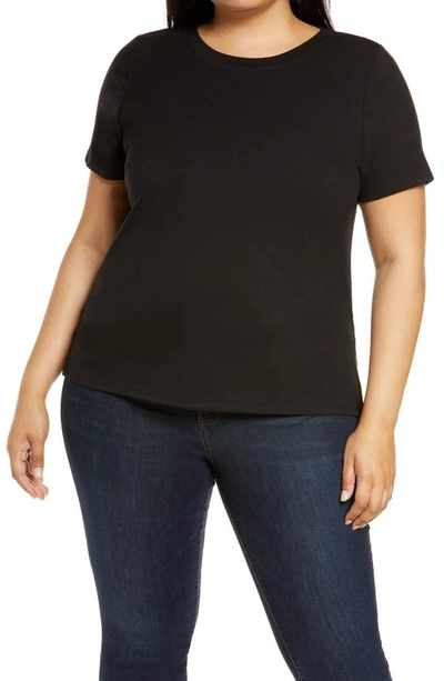 Vince Camuto Crewneck T-shirt In Rich Black