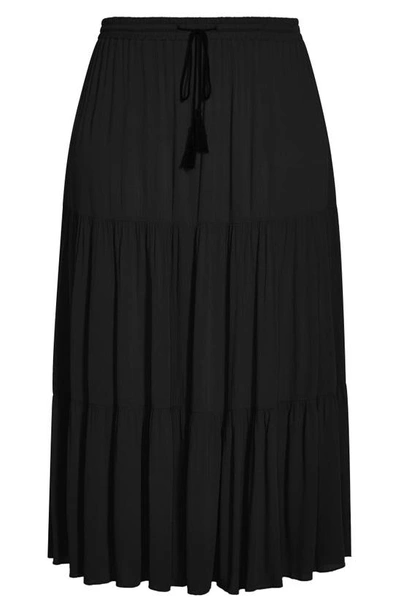 City Chic Trendy Plus Size Paradise Skirt In Black