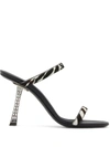 Giuseppe Zanotti Farrah Zebra Sandals In Schwarz