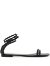 Giuseppe Zanotti Catia Flats In Black Leather In Schwarz