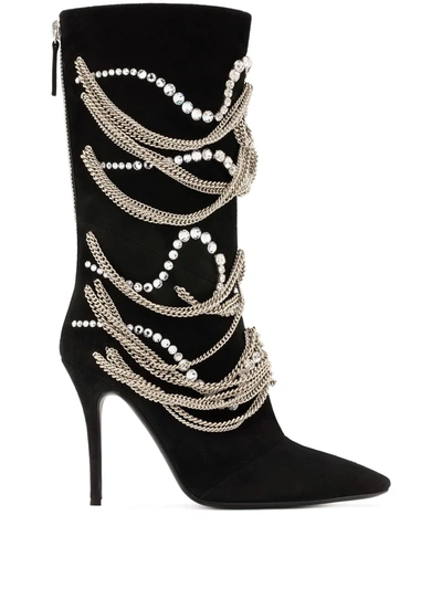 Giuseppe Zanotti Sheena 缀饰短靴 In Schwarz