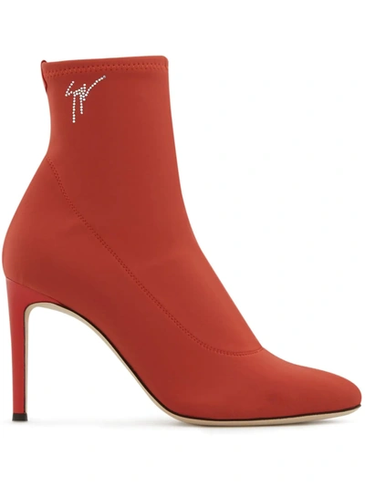 Giuseppe Zanotti Carlee Ankle Boots In Orange