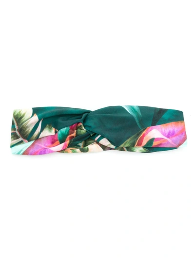 Lygia & Nanny Bethania Leaf-print Headband In Grün