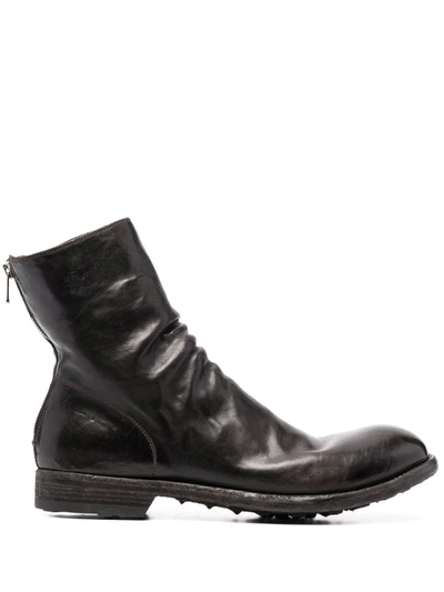Officine Creative Arbus Zipped-leather Boots In Braun