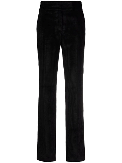 Fabiana Filippi Corduroy High-waisted Trousers In Schwarz