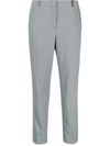 Fabiana Filippi High-waisted Cropped Wool Trousers In Blau