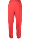 Philosophy Di Lorenzo Serafini Logo-embroidered Cotton Track Pants In Rot