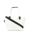 Veecollective Quilted Geometric Tote Bag In Weiss