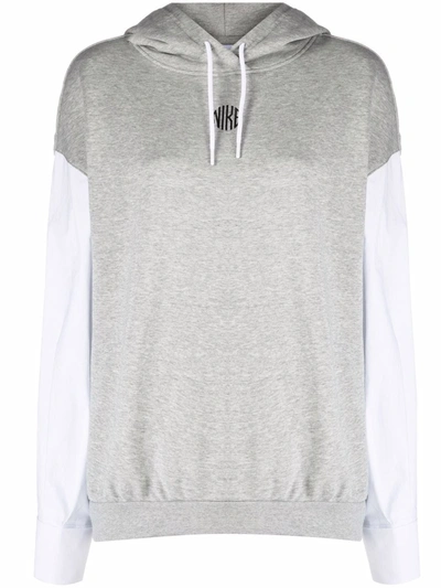 Nike Sportswear Icon Clash Women's Hoodie In Dark Grey Heather/white/black
