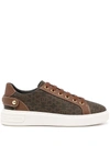 Bally Malya Monogram Low-top Sneakers In Braun