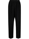 FORTE FORTE ELASTICATED-WAIST STRAIGHT TROUSERS