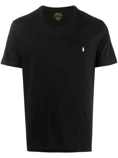 Polo Ralph Lauren Polo Pony-embroidered Cotton T-shirt In Black
