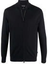 EMPORIO ARMANI ZIP-UP KNITTED JUMPER