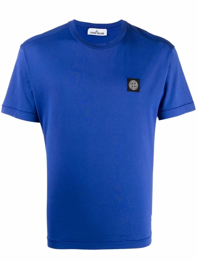 Stone Island 标贴t恤 In Blu