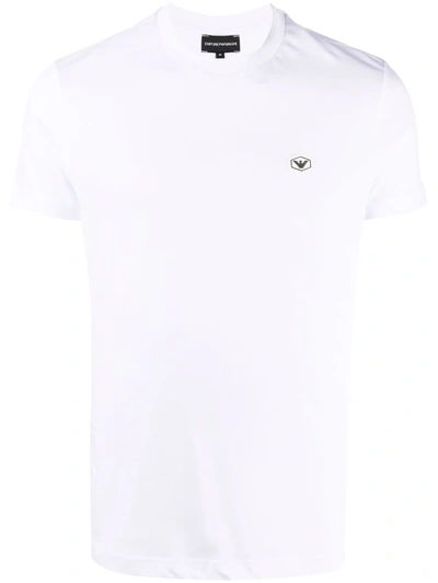 Emporio Armani Logo-patch Short-sleeved T-shirt In White