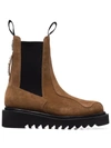 TOGA VIRILIS STUD-EMBELLISHED SUEDE CHELSEA BOOTS