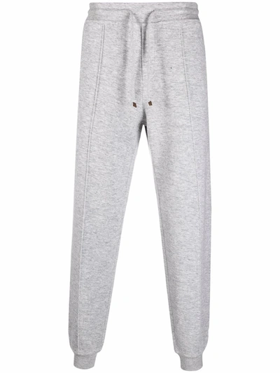 Brunello Cucinelli Raised-seam Sweatpants In Grau