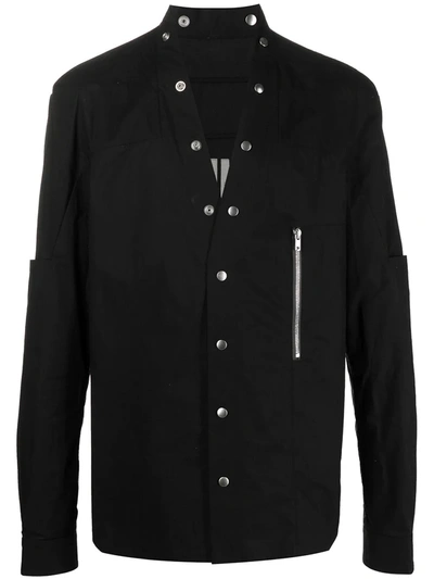 Rick Owens Larry Shirt In Black Viscose | ModeSens
