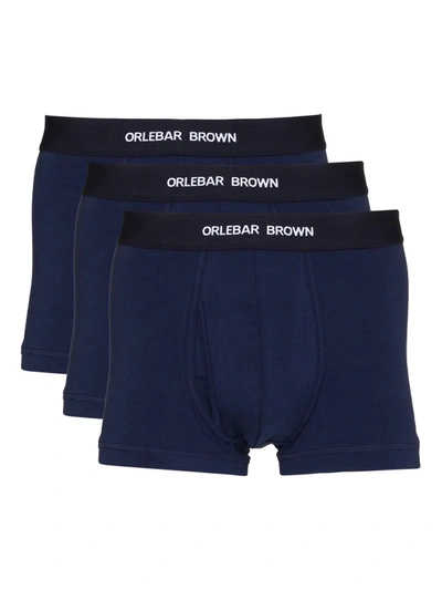 Orlebar Brown Pack Of 3 The Short Trunk Briefs In Blue