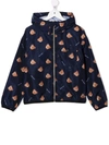 Palm Angels Boys Navy Kids Logo-print Shell Windbreaker Jacket 6-12 Years 12 Years In Blue