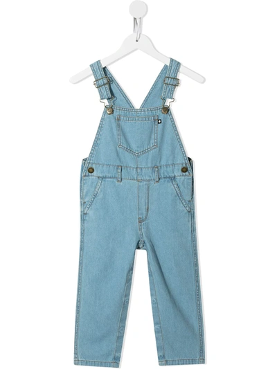 Molo Babies' Light-wash Denim Dungarees In Blue