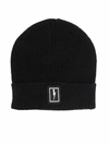 NEIL BARRETT LIGHTNING PATCH BEANIE HAT