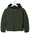 SAVE THE DUCK ZIPPED HOODED JACKET