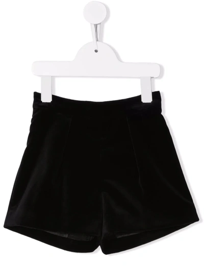 Bonpoint Kids' Black Short In Velvet