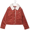 CHLOÉ LOGO-BADGE CORDUROY JACKET