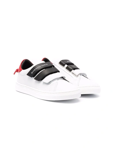 Givenchy Kids' Logo-strap Low-top Trainers In White