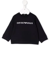 Emporio Armani Logo-print T-shirt In Blue