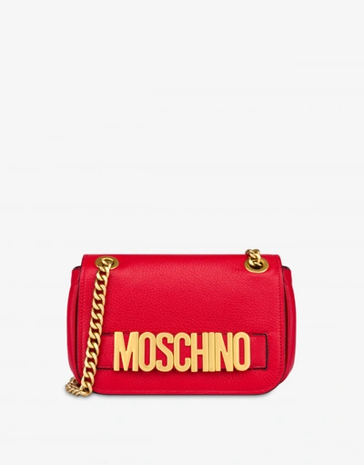 Moschino Lettering Logo Shoulder Bag In Red