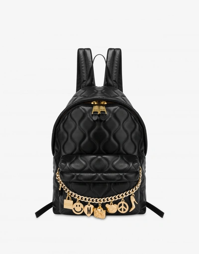 Moschino Black Charms Backpack