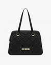 LOVE MOSCHINO SHINY QUILTED SHOPPER