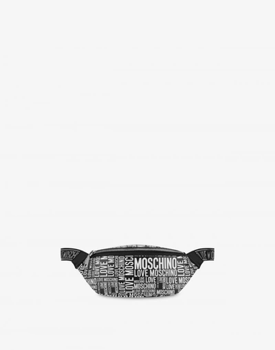 Love Moschino Allover Logo Bumbag Black