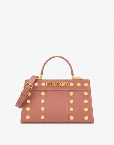 Love Moschino Gold Studs Handbag In Black
