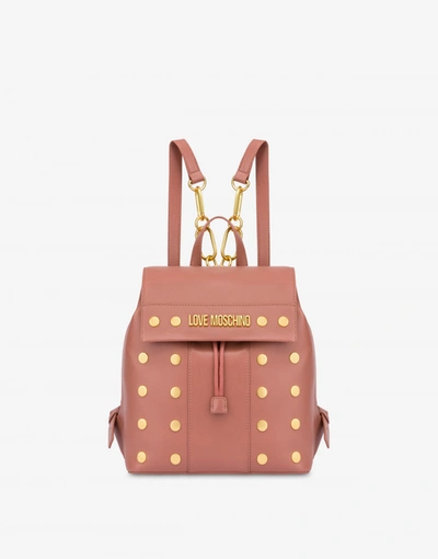 Love Moschino Gold Studs Backpack In Black