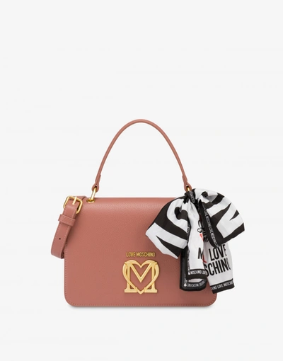 Love Moschino Shoulder Bag With Foulard In Black