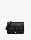 LOVE MOSCHINO EMBROIDERY LOGO SHOULDER BAG
