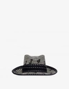 MOSCHINO FLOCK NUMBERS HOUNDS-TOOTH HAT