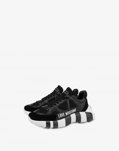 Love Moschino Superheart Sneakers In Black