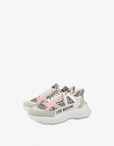 Love Moschino Superheart Sneakers In White