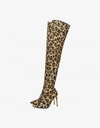 MOSCHINO LEOPARD PRINT OVER-THE-KNEE BOOTS